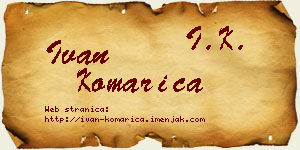 Ivan Komarica vizit kartica